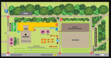 UWAGA lokalizacja miejsc parkingowych na czas VIII Arena Festiwal.